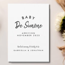 Embarazo simple de tipografía blanca