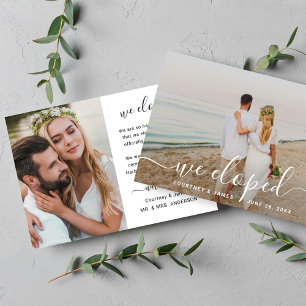 Anuncio Emitimos Boda de fotos de escritura minimalista Pe