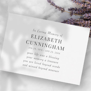 Anuncio En la memoria amorosa cita moderna y simple