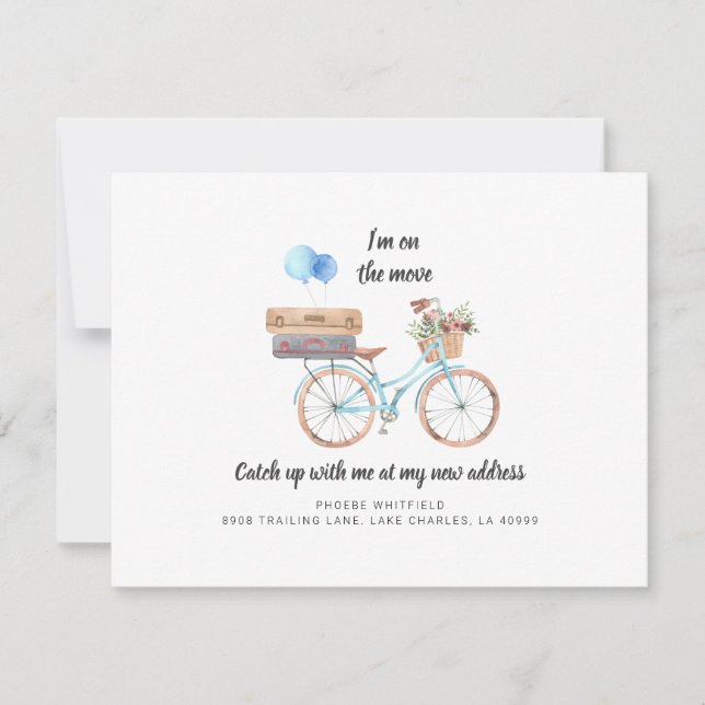 Anuncio En Movimiento Nueva Dirección Boho Moving Invitaci (Anverso)