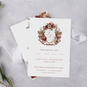 Anuncio Enamorarse   RSVP de boda de florece en otoño