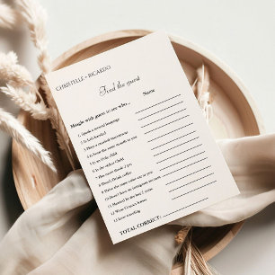Anuncio Encuentra el juego de ducha de novia invitado