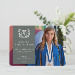 Anuncio Enfermera inscrita en el registro de la flor gris 