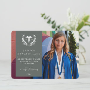 Anuncio Enfermera inscrita en el registro de la flor gris 