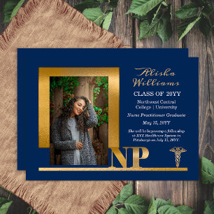 Anuncio Enfermera Practicante Elegant Blue Gold NP