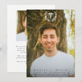 Anuncio Enfermera registrada RN Caduceo blanco graduación