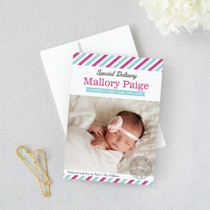 Anuncio Entrega Especial Rosa Acuarela Airmail Niña