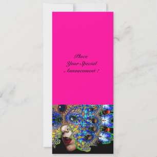 Anuncio EPHEMERAL Mardi Gras Masquerade ball fuchsia, azul