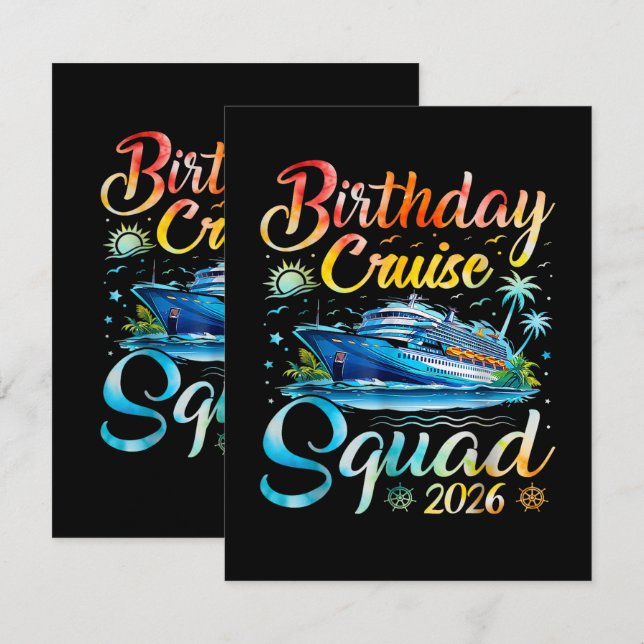 Anuncio Equipo de crucero de cumpleaños 2026 (Anverso / Reverso)