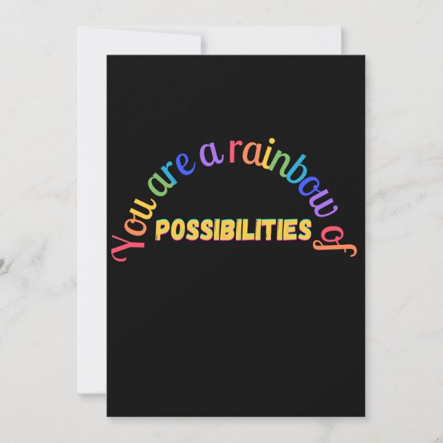 Anuncio Eres un arco iris de posibilidades (Anverso)