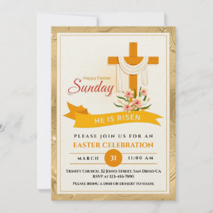 Anuncio Es Cruz De Pascua Elevada, Flores, Elegante Pascua