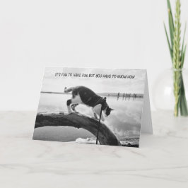 Anuncio Es divertido divertirse, notecard