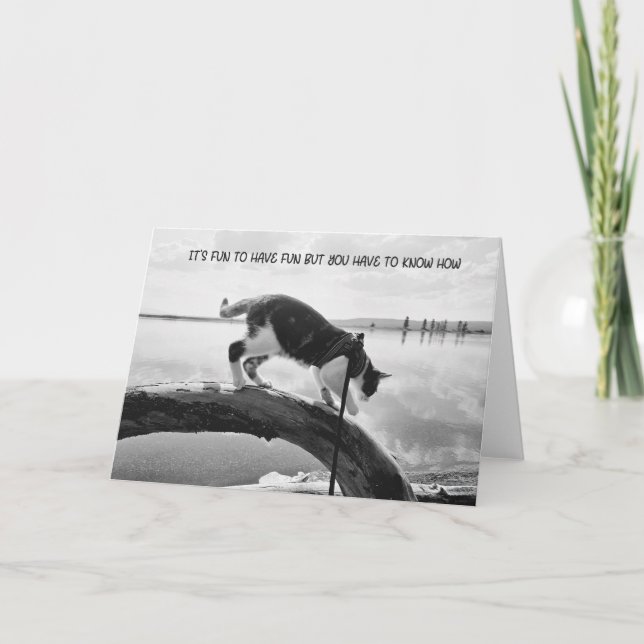 Anuncio Es divertido divertirse, notecard (Anverso)