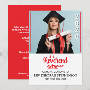 Anuncio ES REVERENDO ACTUALMENTE Ordenación Graduación