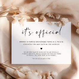 Anuncio Es un Boda simple oficial