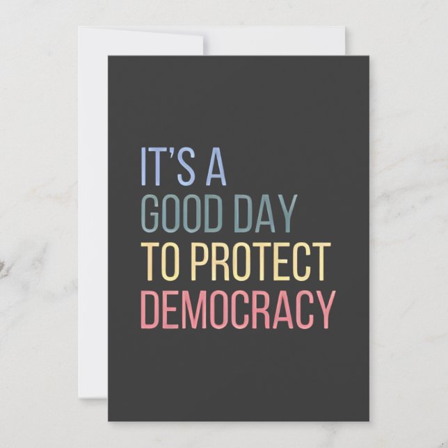 Anuncio Es un buen día para proteger la democracia (Anverso)