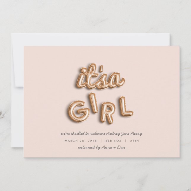 Anuncio ¡es un chica! Rosa de oro/PINK (Anverso)