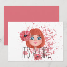 Es un chica, una flor rosa, una niña, un nacimient