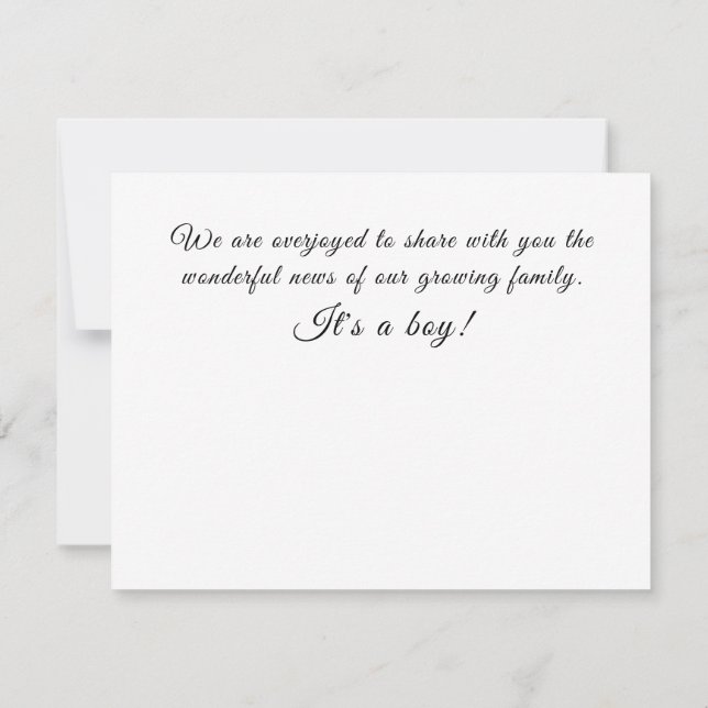 Anuncio Es un niño bebé embarazadas revelar jovenes de gén (Reverso)