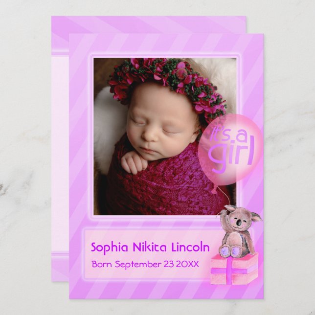 Anuncio Es una foto chica del recién nacido bebé rosa (Anverso / Reverso)