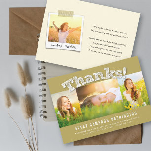 Anuncio Esbozo Blanco Gracias 3 Foto Graduación Moderna