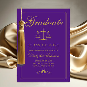 Anuncio Escalas de oro morado de la ley de graduación de l