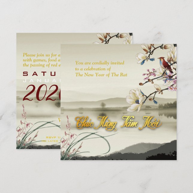 Anuncio Escena bucólica encantadora Rat Year 2020 Vietnami (Anverso / Reverso)