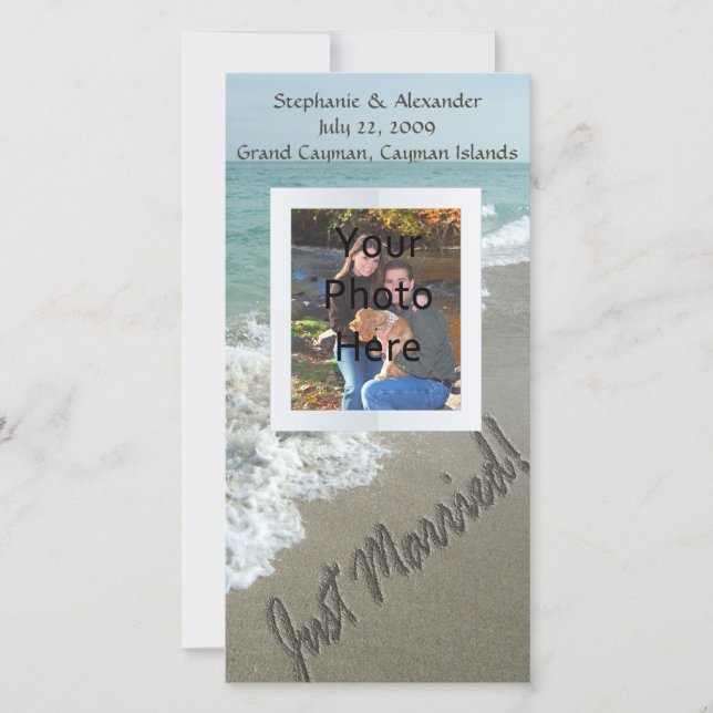 Anuncio Escribiendo arena en la playa, solo casada (Anverso)