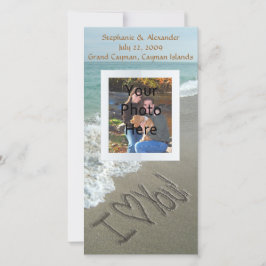 Anuncio Escribiendo arena en la playa, te amo