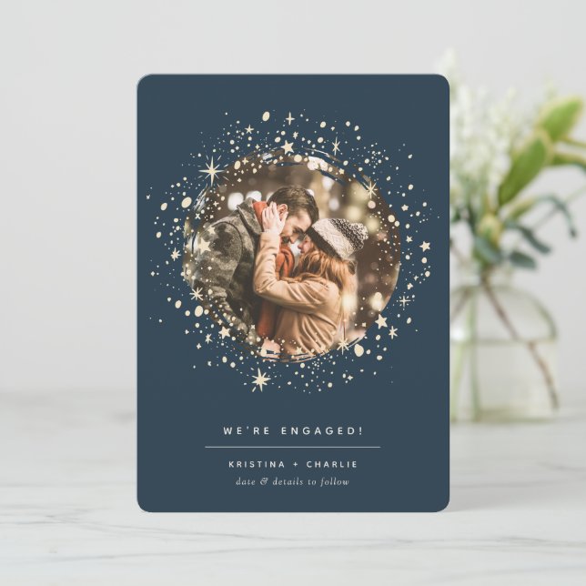 Anuncio Escrito en las estrellas | Compromiso fotográfico (Anverso de pie)