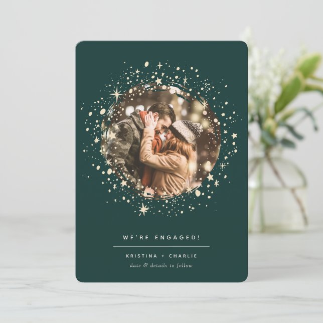 Anuncio Escrito en las estrellas | Compromiso fotográfico (Anverso de pie)