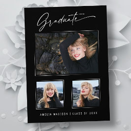 Anuncio Escritura moderna de caligrafía en tinta 3 Graduac