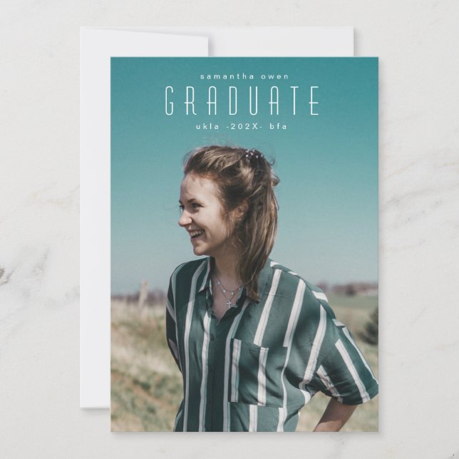 Anuncio Escritura moderna de graduado con sangre completa (Anverso)