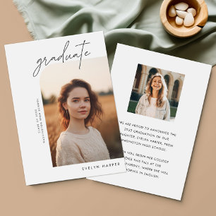 Anuncio Escuela de escritura minimal elegante 2 Graduación