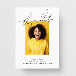 Anuncio Escuela Secundaria de Fotos de 2 caras El graduado