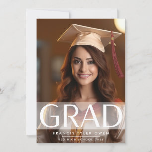 Anuncio Escuela secundaria de Stripe GRAD moderna Clase