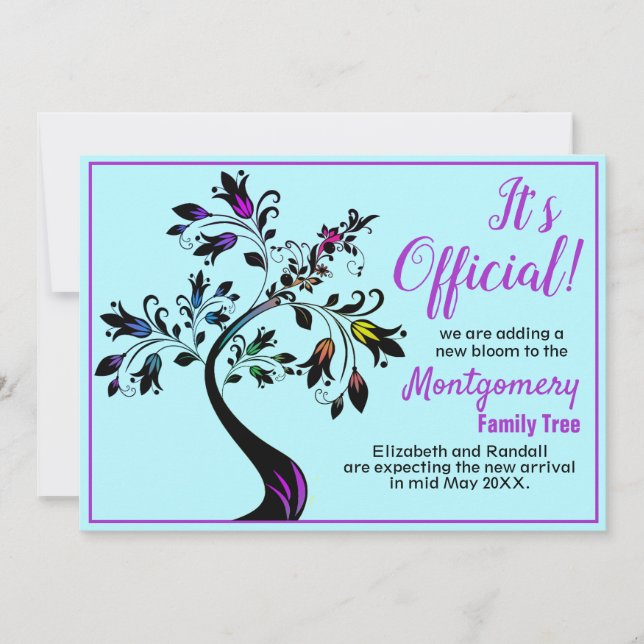 Anuncio Esperamos que sea un bebé florido oficial (Anverso)