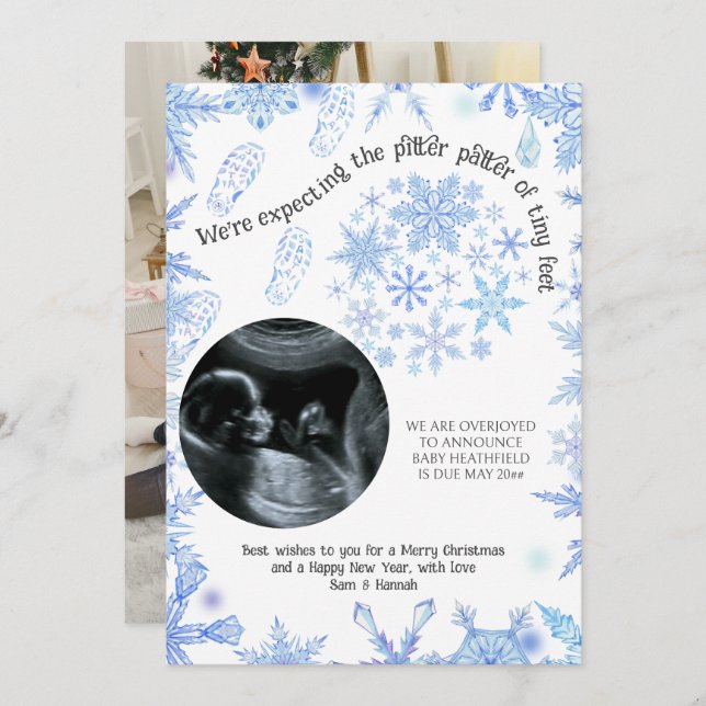 Anuncio Esperamos unos pequeños copos de nieve de los pies (Anverso / Reverso)