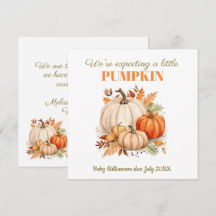 Anuncio Esperando Un Pequeño Embarazo De Calabaza
