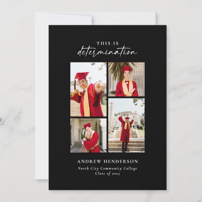 Anuncio Esta es la graduación de la fotografía de determin (Anverso)