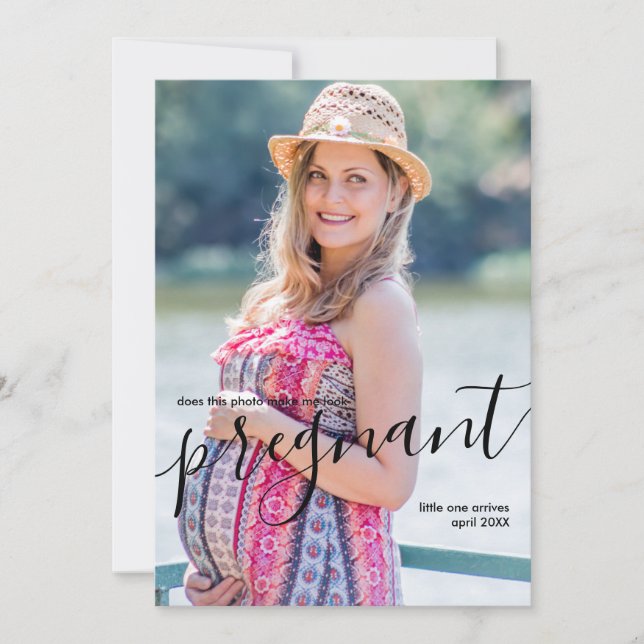Anuncio ¿Esta Foto Me Hace Ver Embarazo Embarazado? (Anverso)