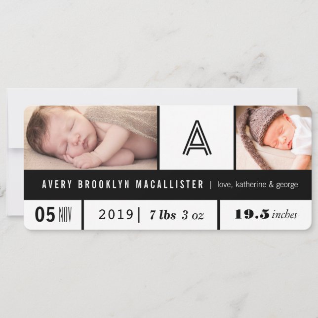 Anuncio Estadísticas de bebé de múltiples redes en blanco  (Anverso)