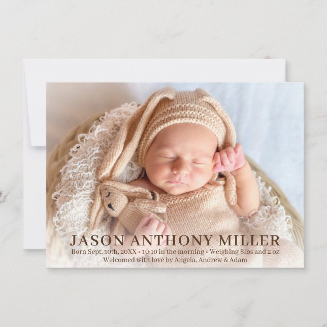 Anuncio Estadísticas de recién nacidos de Recién nacido mo (Anverso)