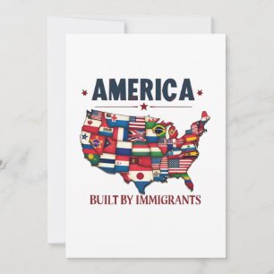 Anuncio Estados Unidos construido por inmigrantes patriota