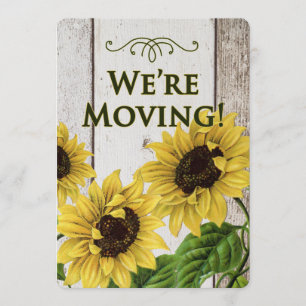 Anuncio Estamos moviendo los girasoles Invitación-Retros