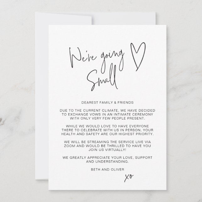 Anuncio Estamos yendo pequeño tipo de letra descascarado  (Anverso)