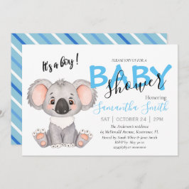 Anuncio Estás invitado a un Baby Shower de Koala