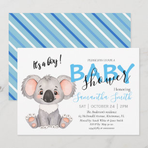 Anuncio Estás invitado a un Baby Shower de Koala