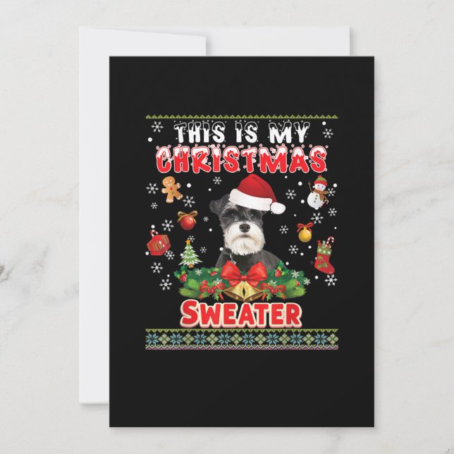 Anuncio Este Es Mi Navidad Sweater Schnauzer Perro Feo Me (Anverso)