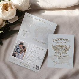 Anuncio Estilo de Passport Guardar la fecha de la boda de 